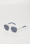 Nike Sportswear TRAVELER TREND UNISEX - Sunglasses - satin silver-coloured/blue