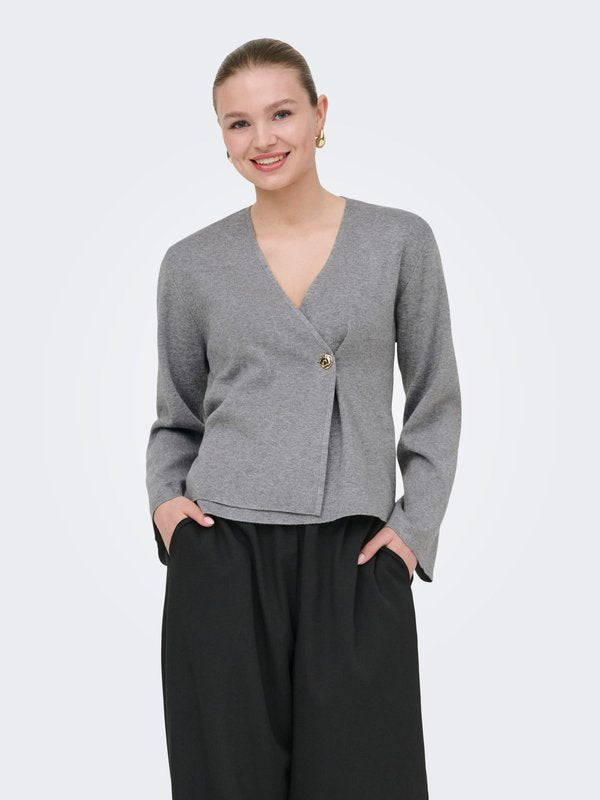ONLY ONLJING - Cardigan - medium grey melange