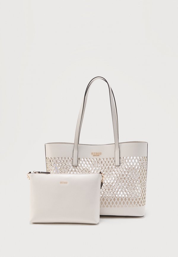 Guess LETTY 2 IN 1 - Tote bag - off white