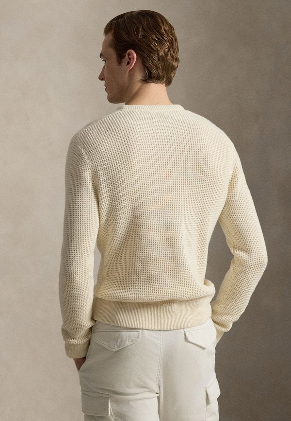 Polo Ralph Lauren WAFFLE-KNIT WOOL-COTTON SWEATER