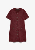 Vero Moda Knitted VMJOHANNA Midi - Jumper dress - tawny port