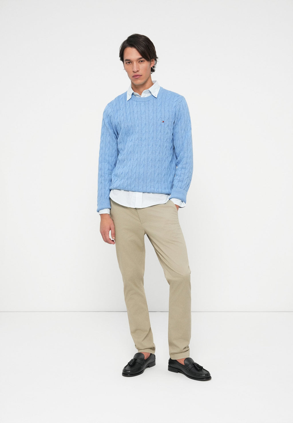 BLEECKER TEXTURED PRINT SLIM TROUSERS Media 2