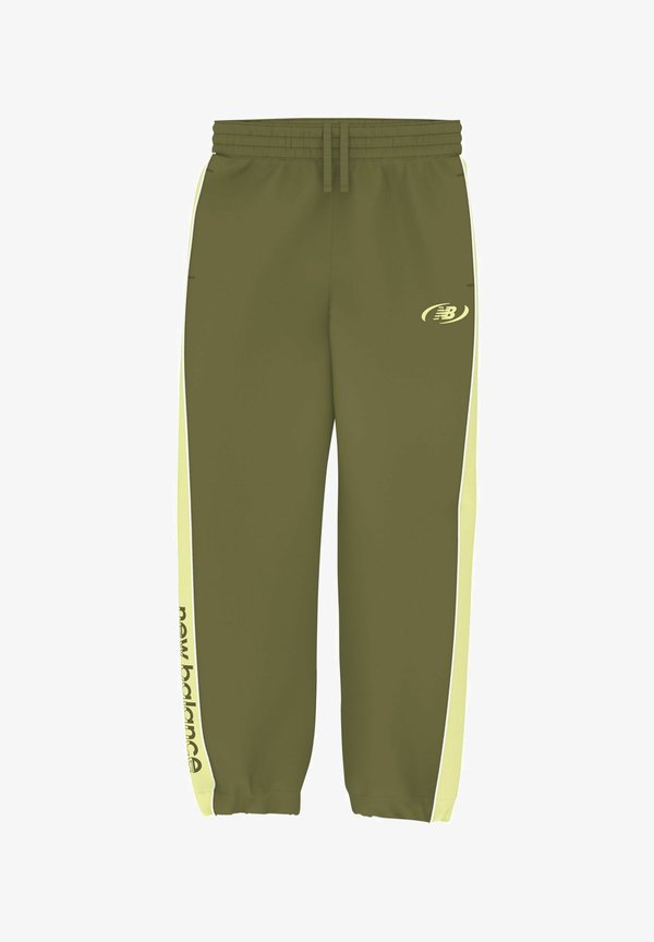 New Balance TRACKSIDE WOVEN PANT - Tracksuit bottoms - sport green fennel seed
