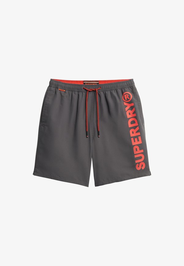 Superdry & Co GRAPHIC-INCH - Swimming shorts - charcoal