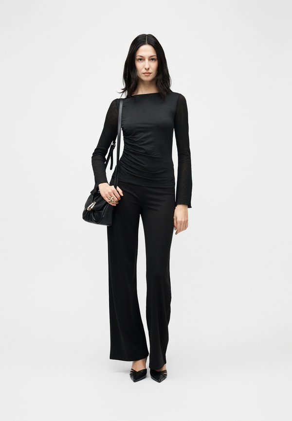 Anna Field TOP WITH STRUCTURED MESH SLEEVES