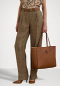 Lauren Ralph Lauren PEBBLED LEATHER LARGE CAMERYN TOTE BAG