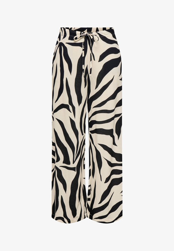 ONLY ONLSAKURA LOOSE PULL UP - Trousers - black aop flower