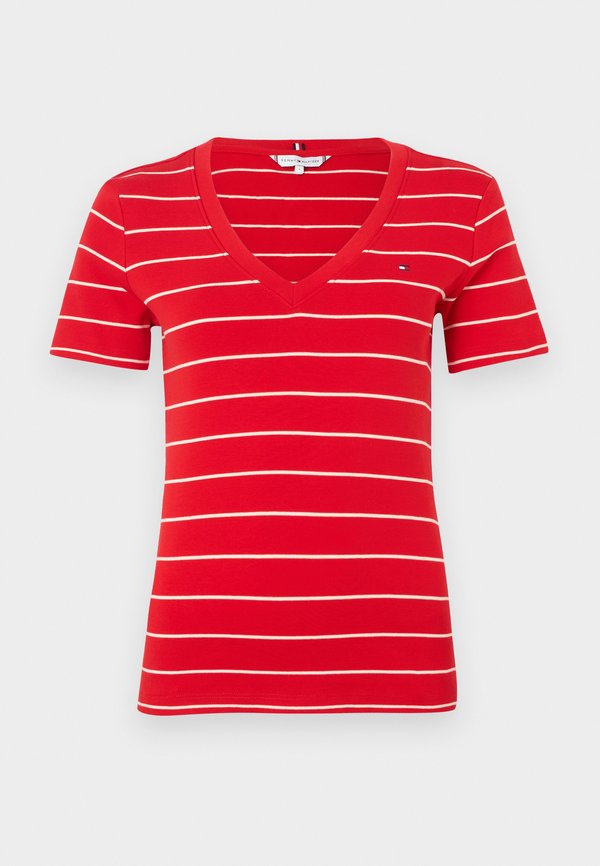 Tommy Hilfiger SLIM CODY V NECK - Basic T-shirt - fireworks/calico