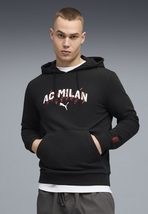 Puma AC MILAN FTBLCULTURE  - Hoodie - black- white