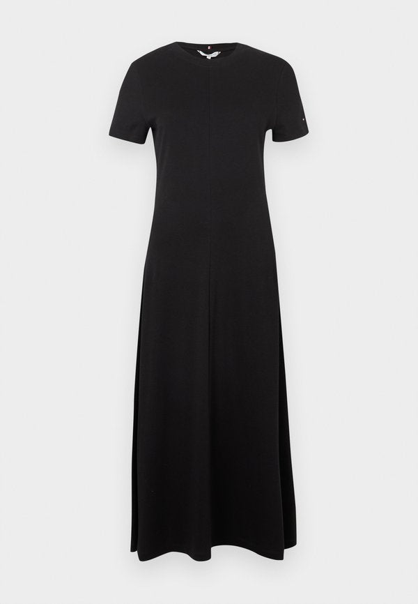 Tommy Hilfiger INTERLOCK KNIT MIDI FIT AND FLARE DRESS