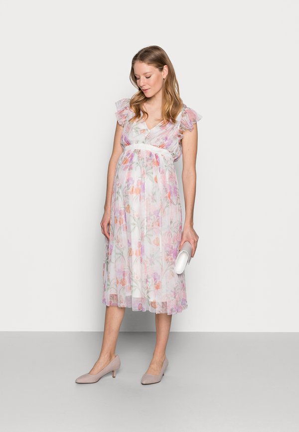 Anaya with love Maternity DEEP MIDI DRESS WITH WAISTBAND