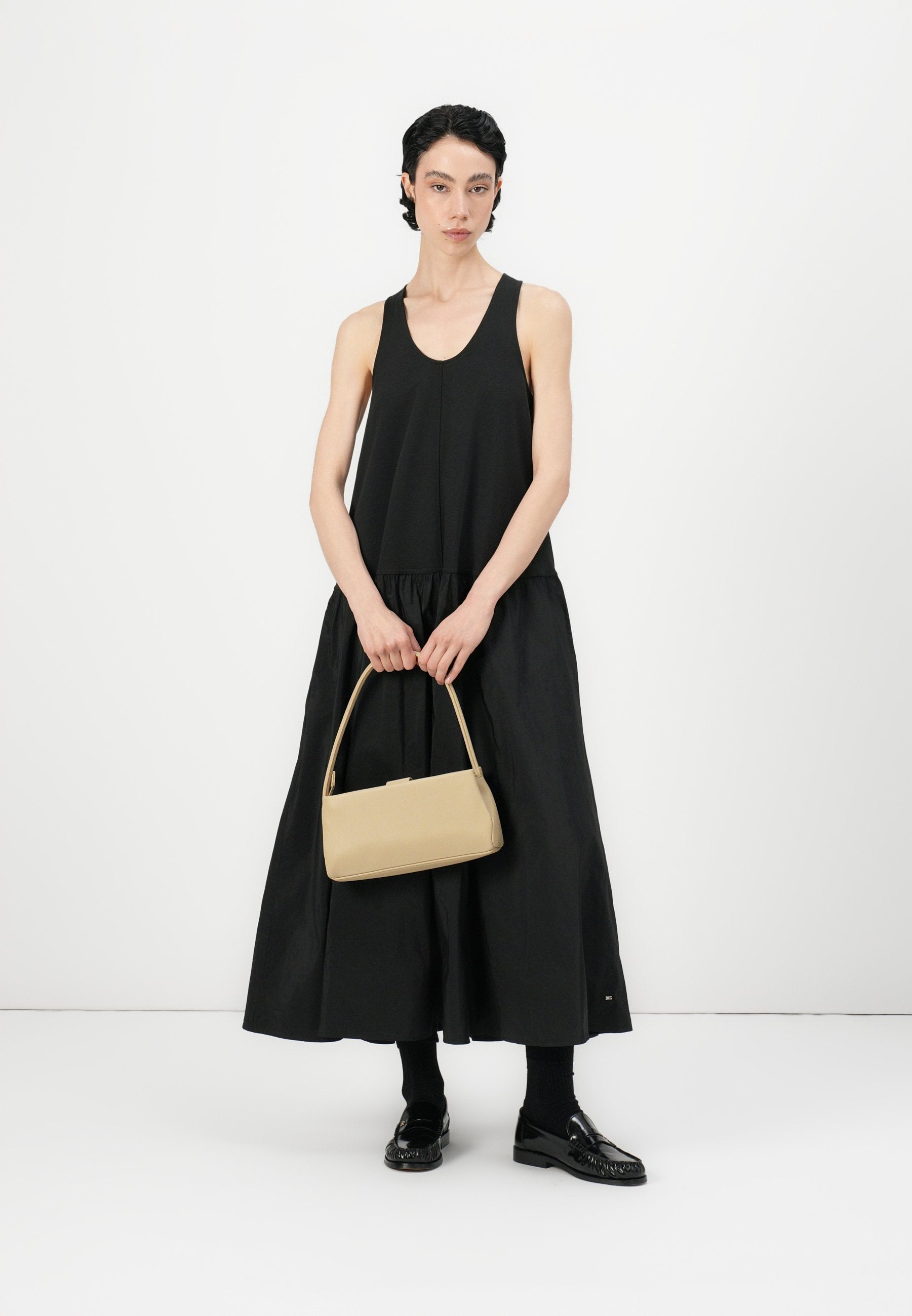 FLARED HALTER DRESS Media 2