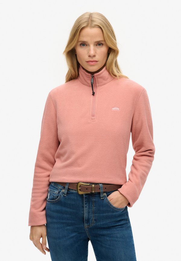 Superdry & Co CROPPED HALF ZIP - Fleece jumper - ash rose