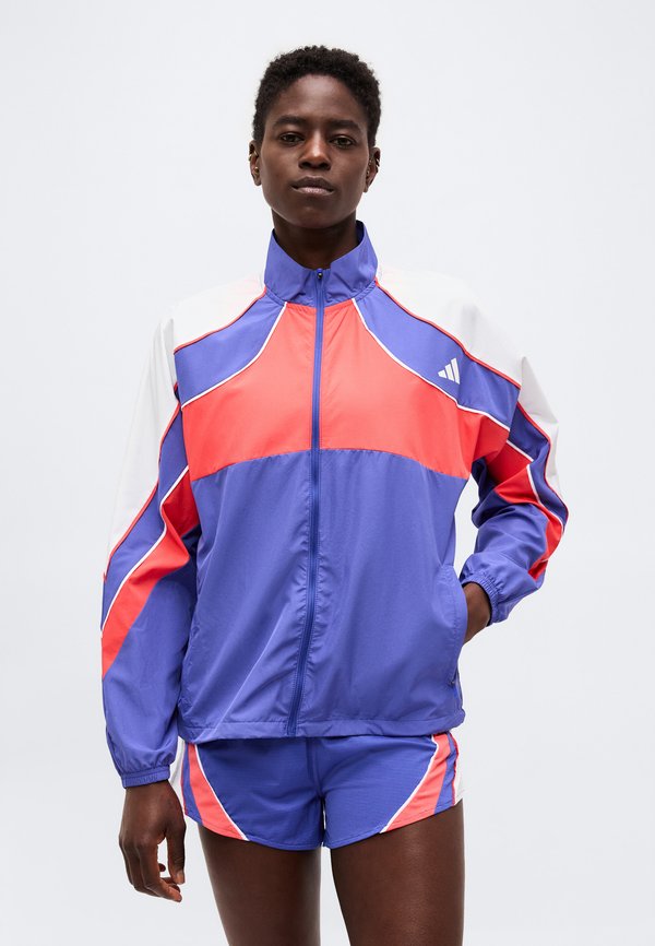 adidas Performance ADIZERO - Windbreaker - dual indigo/semi lucid red/white