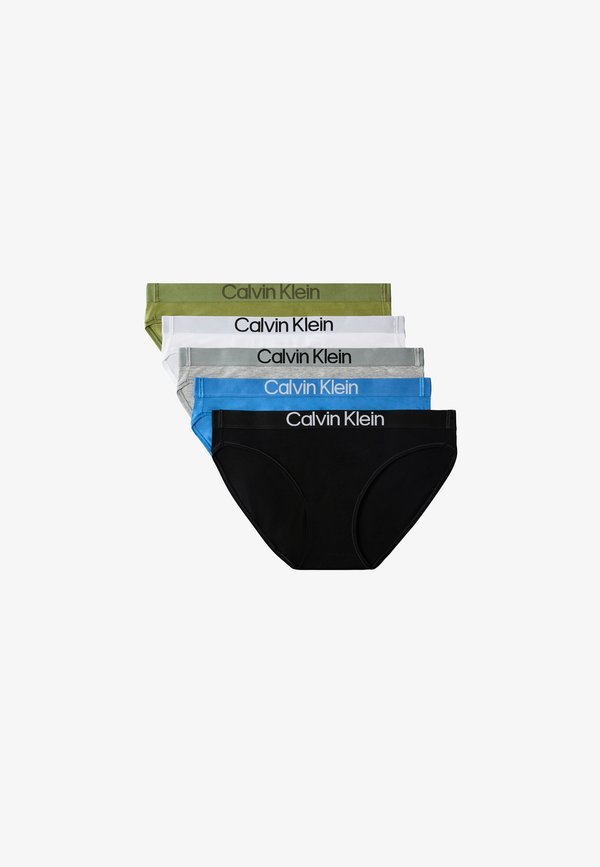 Calvin Klein Underwear EXTRA SOFT 5 PACK - Briefs - black/poseidon blue/grey heather/green
