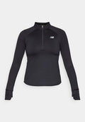 New Balance ATHLETICS GRID 1/2 ZIP - Long sleeved top - black