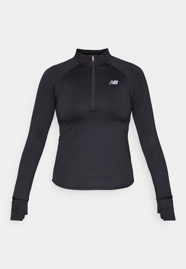New Balance ATHLETICS GRID 1/2 ZIP - Long sleeved top - black