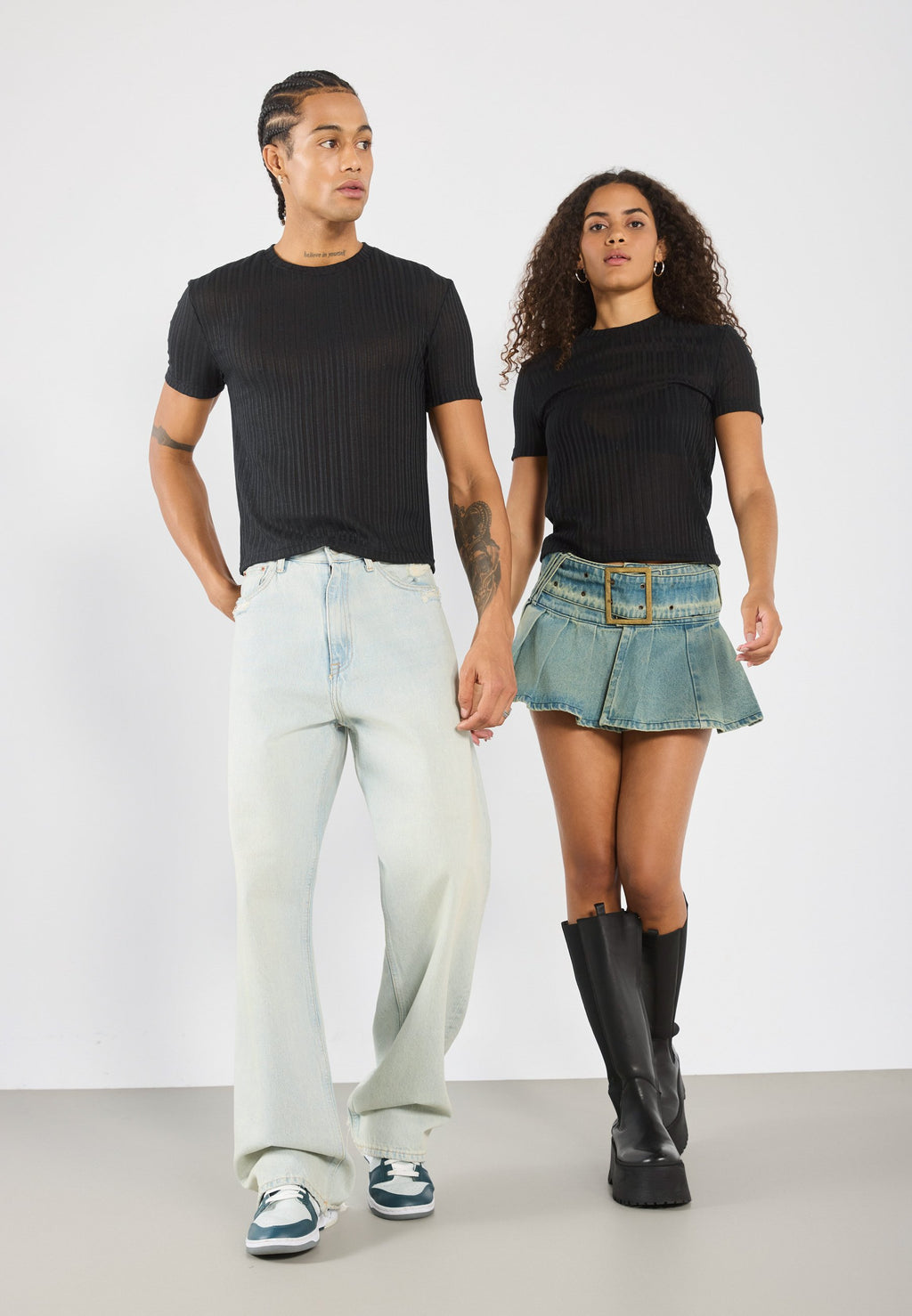 YOURTURN SHEER RIB T SHIRT UNISEX