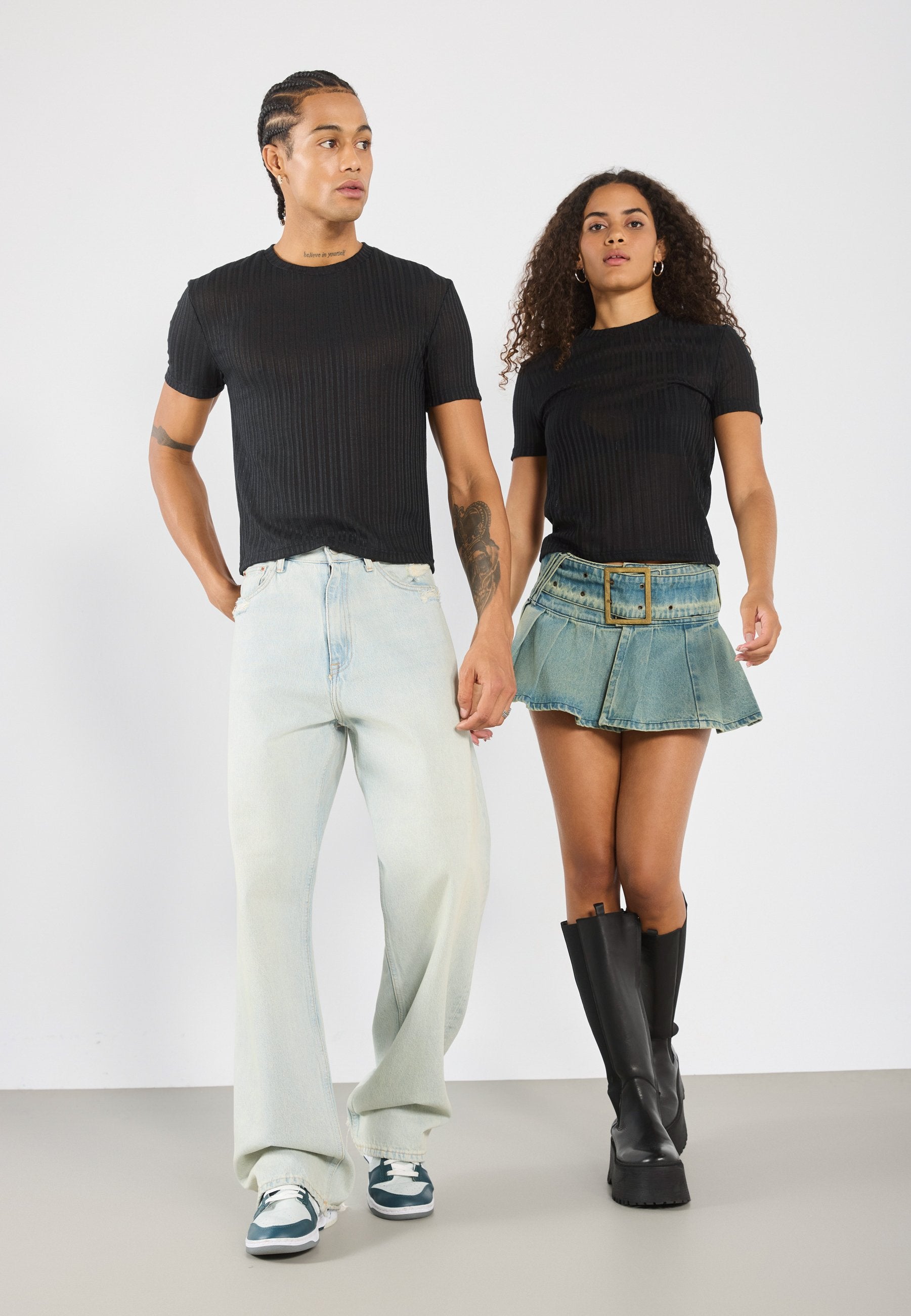 YOURTURN SHEER RIB T SHIRT UNISEX