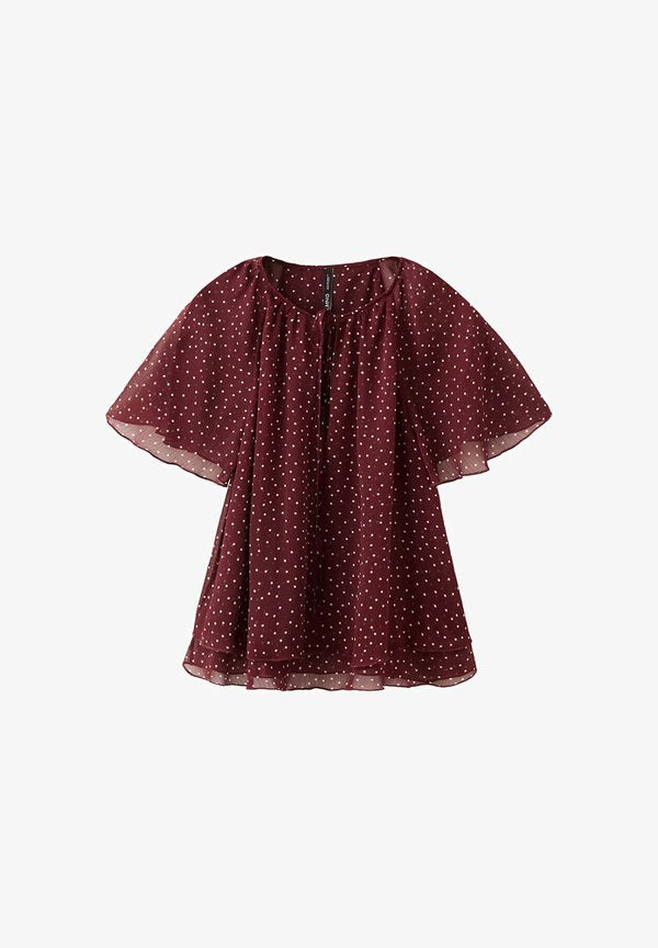 Mango ADULT - Blouse - mottled bordeaux