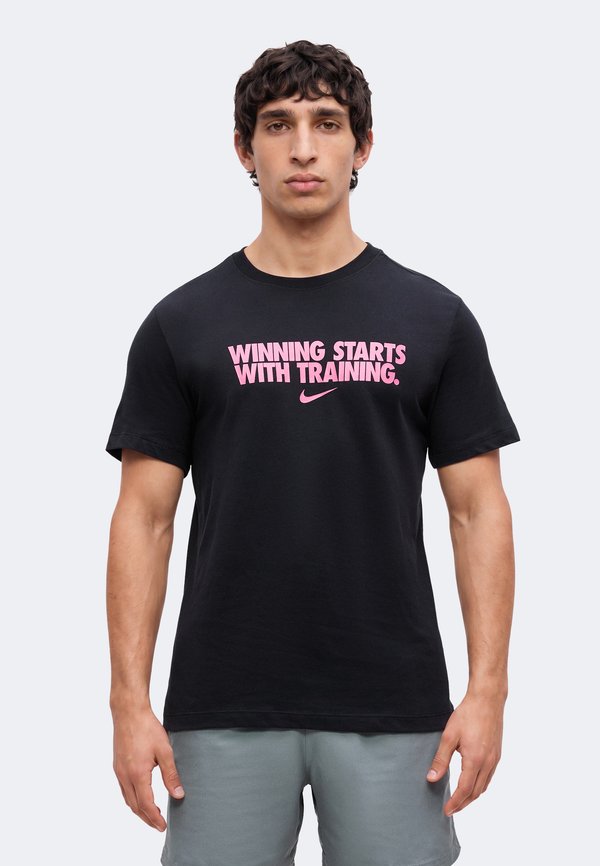 Nike Performance Sports T-shirt - black/hyper pink