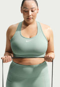 Nike Performance SPORTS BRA - Medium support sports bra - steam/(white)
