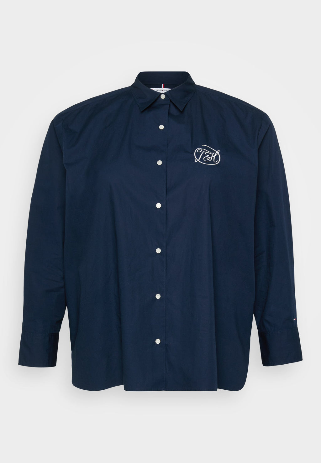 CURVE OVERSIZED FIT LOGO EMBROIDERY SHIRT Media 1