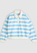 Levi's® GR VINTAGE RUGBY FLEECE - Sweatshirt - stripe rugby arch logo alaskan blue