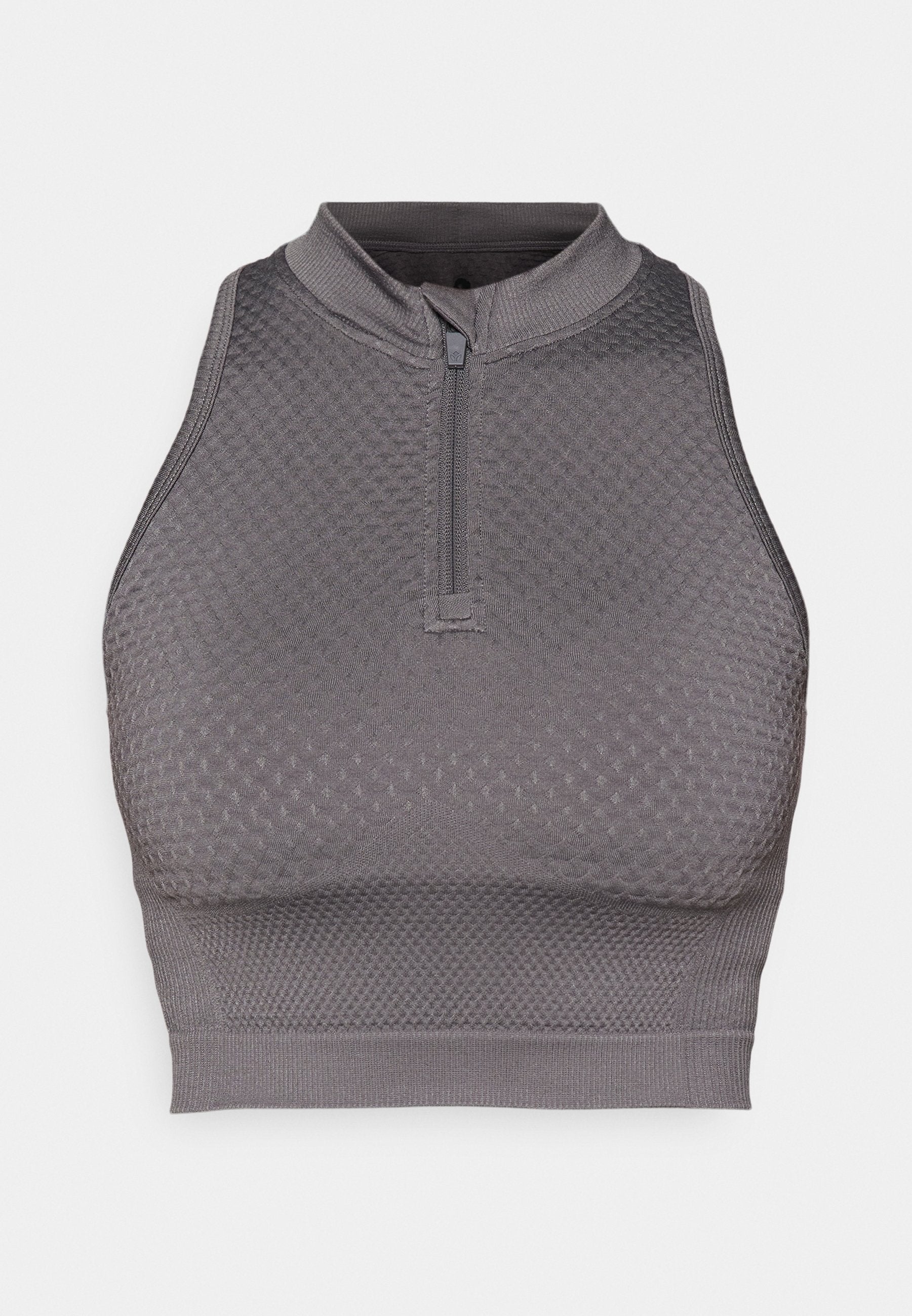 Even&Odd active CROPPED SEAMLESS SPORTS VEST WITH 1/4 ZIP AND RACER BACK