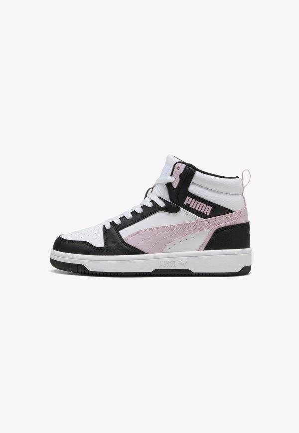 Puma REBOUND V6 UNISEX - High-top trainers - white rose mauve black