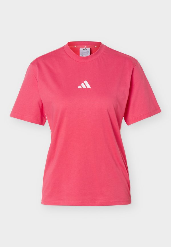 adidas Sportswear ESSENTIALS 3 STRIPES - Print T-shirt - power pink/white