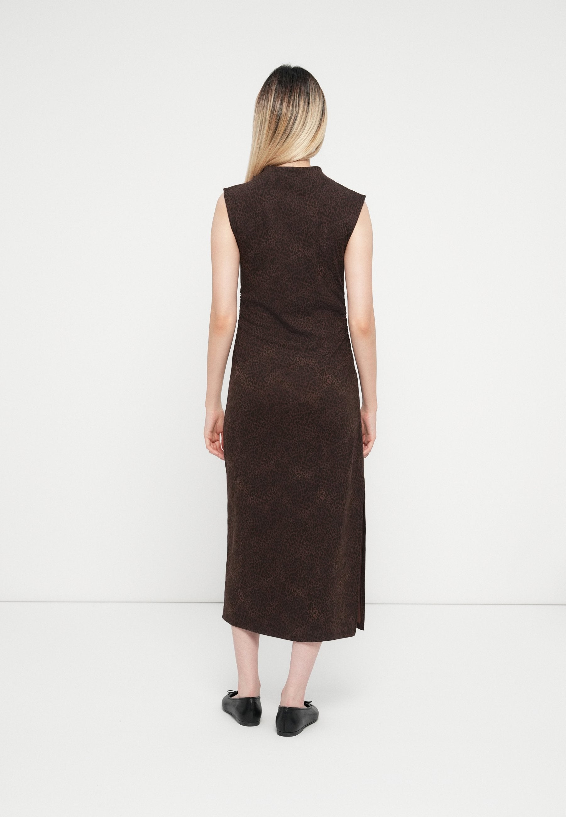 GAP V RUCHED HIGH NECK MAXI