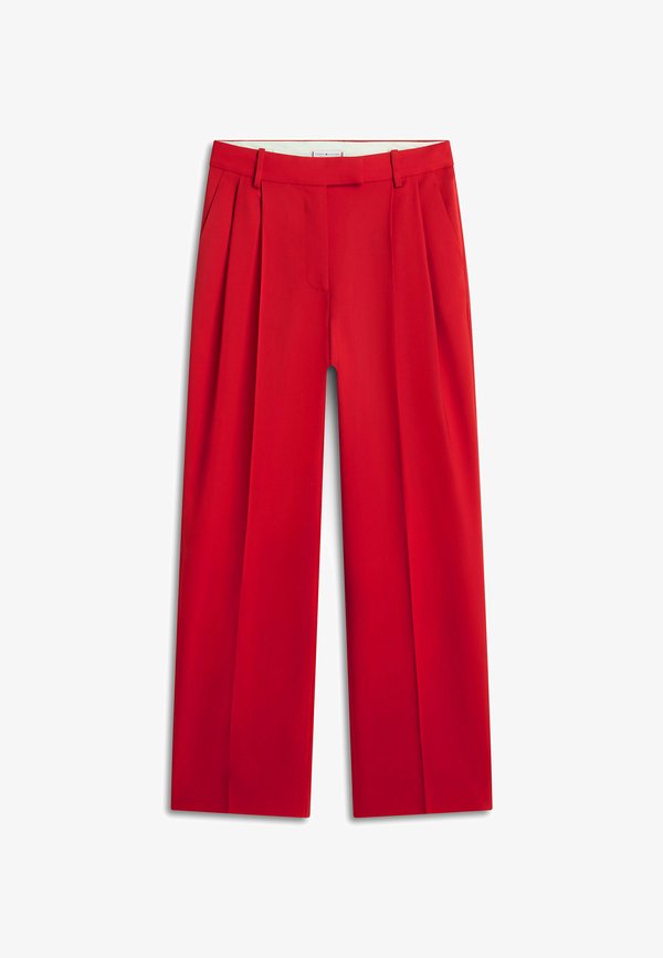 Tommy Hilfiger TIMELESS WOOL BLEND RELAXED STRAIGHT TROUSERS - Trousers - medium red