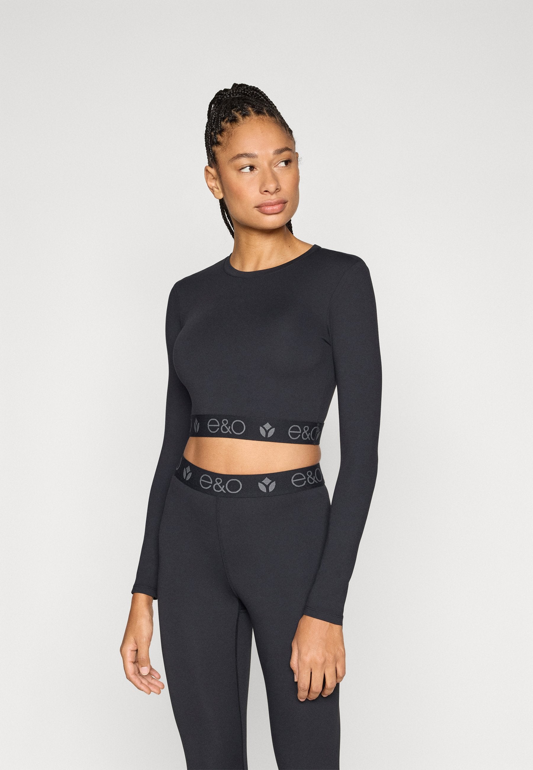 Even&Odd active CROPPED LONG SLEEVE TOP