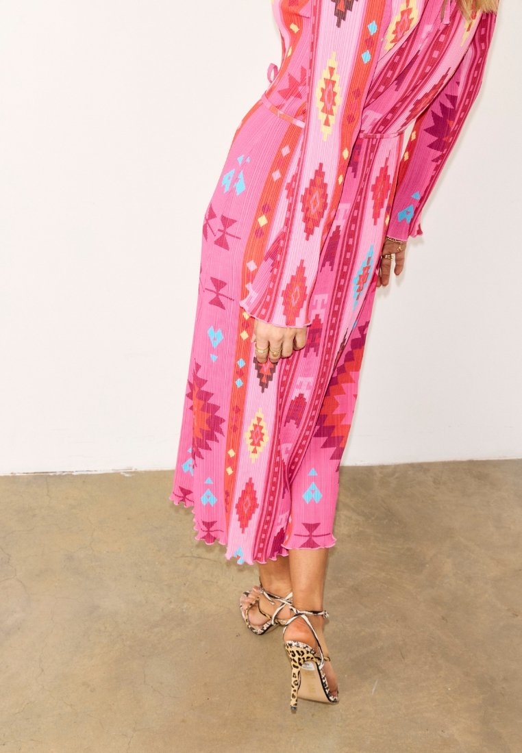 Never Fully Dressed PINK BRIDGET PLISSE DRESS