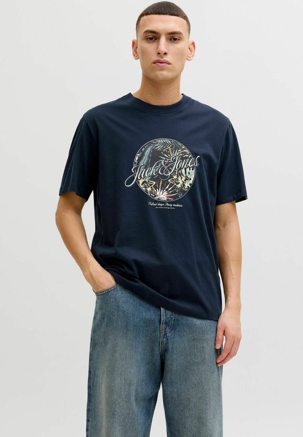 Jack & Jones T- - Print T-shirt - navy blazer
