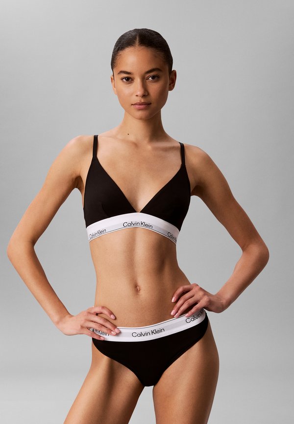Calvin Klein Underwear 2 PACK ICON - Thong - black/plein air