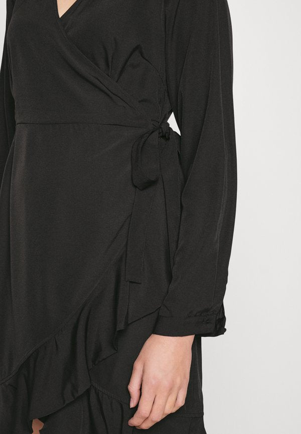 Vero Moda Petite VMHENNA WRAP FRILL DRESS