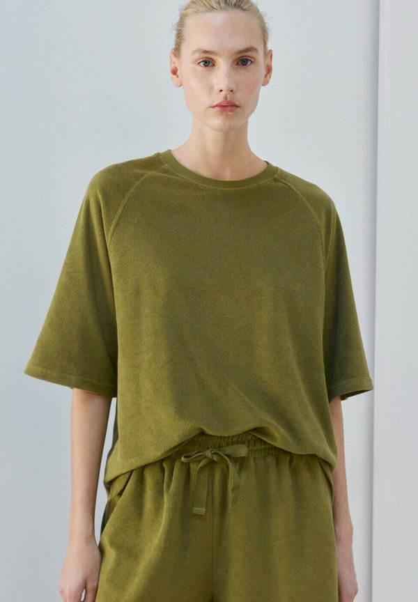 Mango Basic T-shirt - khaki