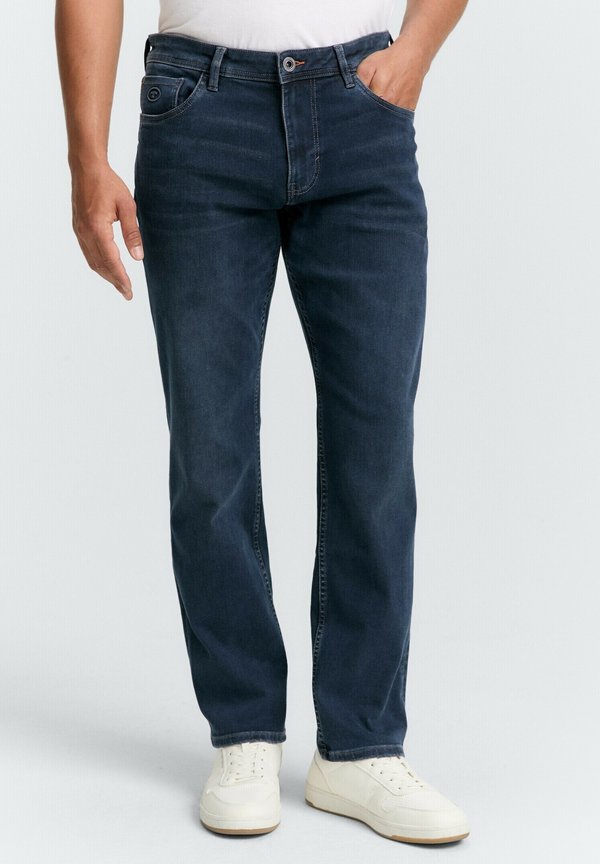 TOM TAILOR TTMARVIN STRAIGHT FIT - Straight leg jeans - dark stone blue black denim