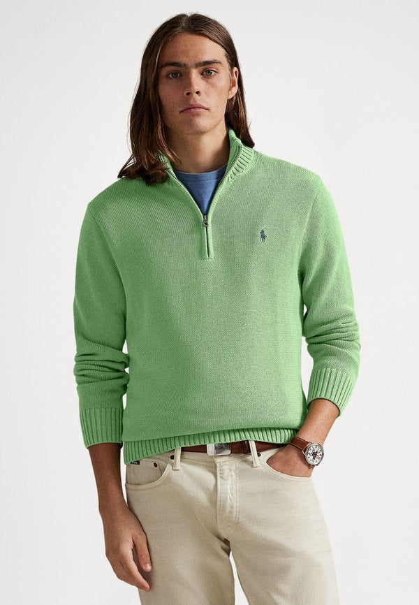 Polo Ralph Lauren COTTON QUARTER-ZIP MOCKNECK SWEATER