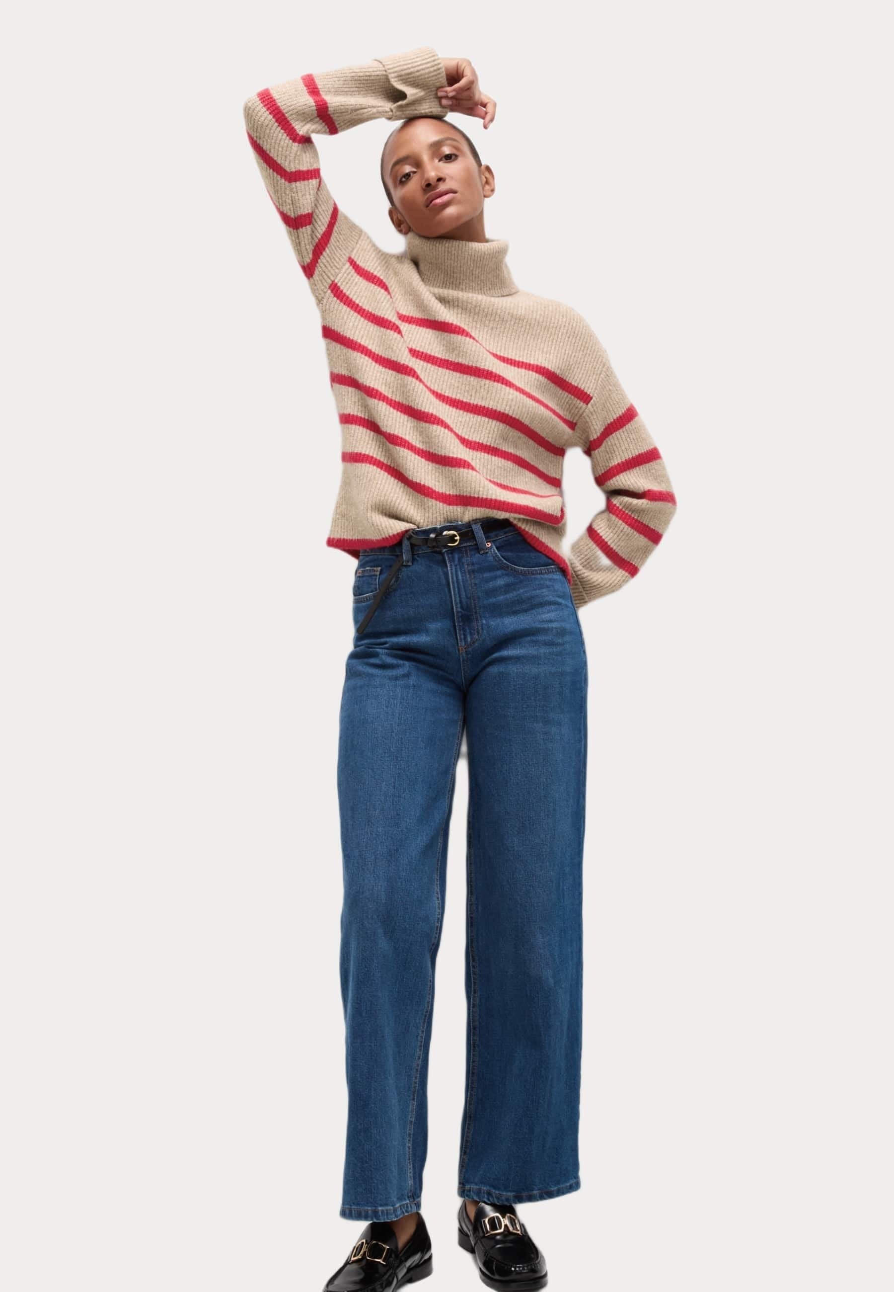 Marks & Spencer ROLL NECK STRIPE