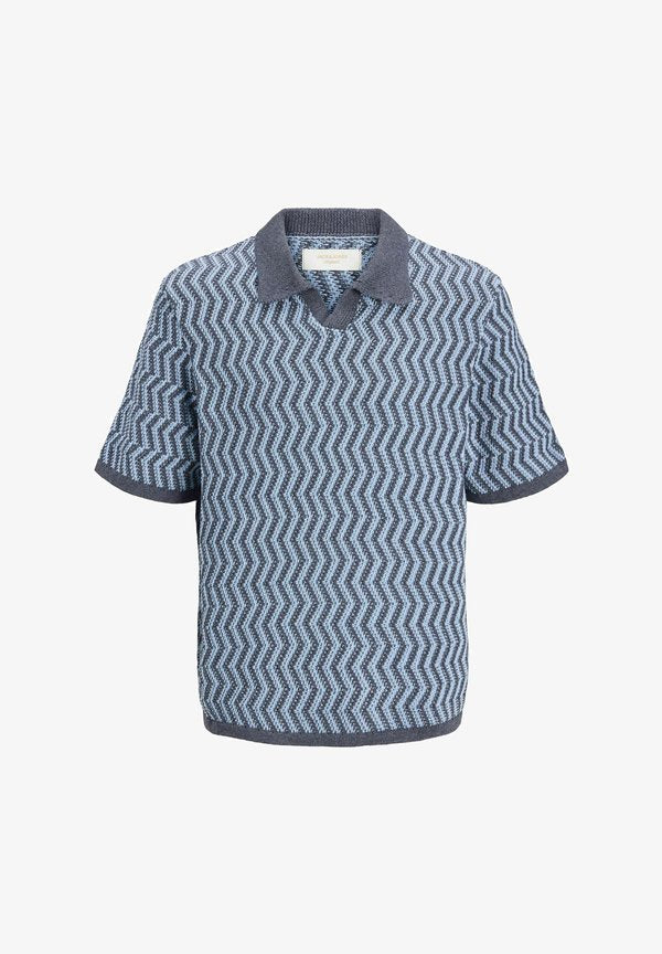Jack & Jones Knitted Knitted - Polo shirt - odyssey gray