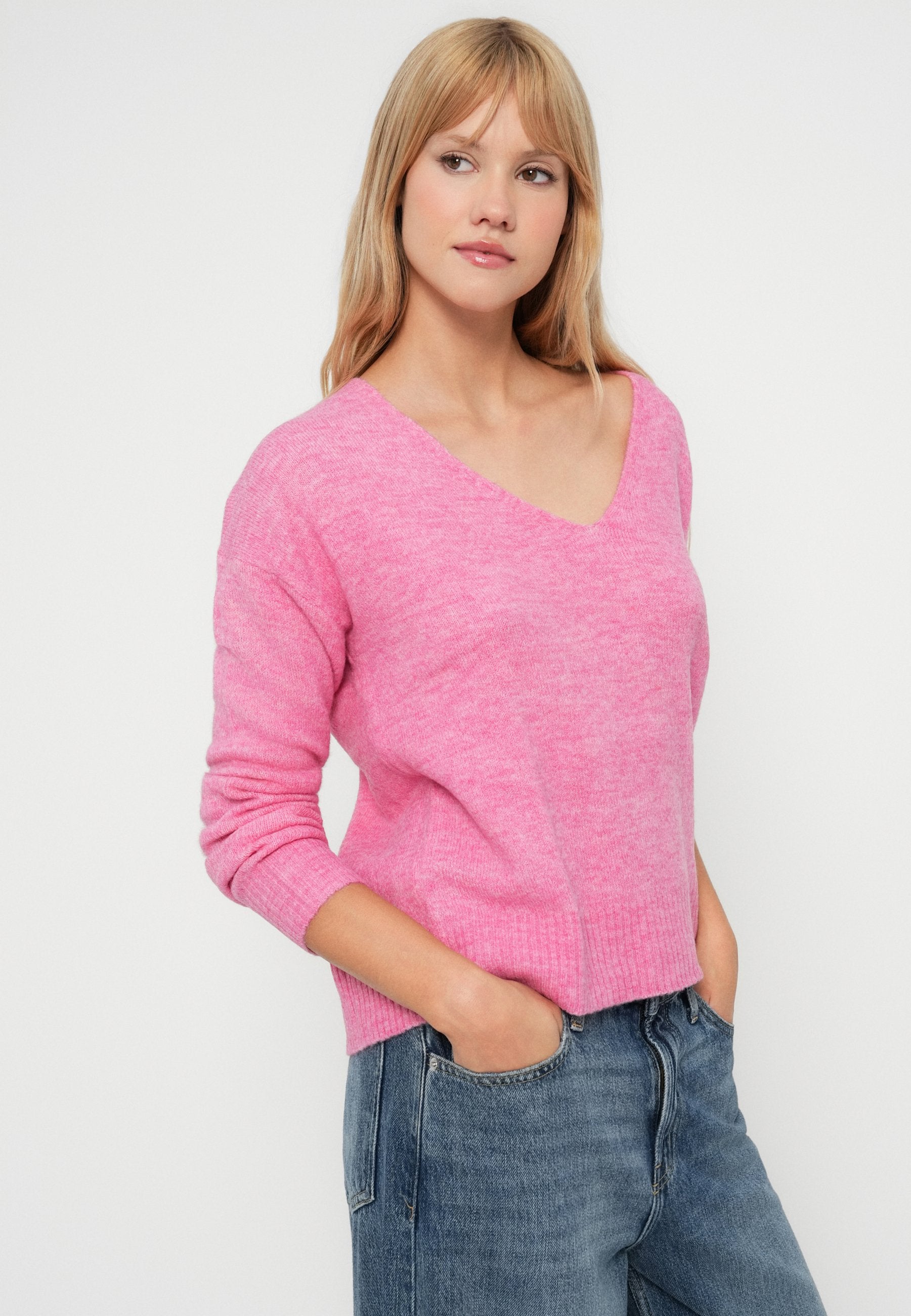 JDY JDYELANORA L/S V-NECK PULLO. KNT NOOS