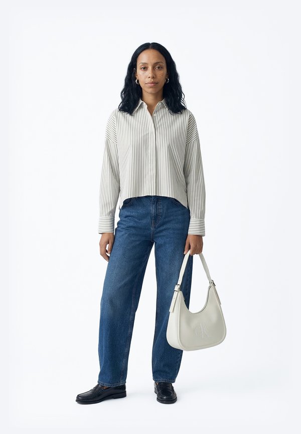 Calvin Klein BOLD CRESCENT BAG - Handbag - white