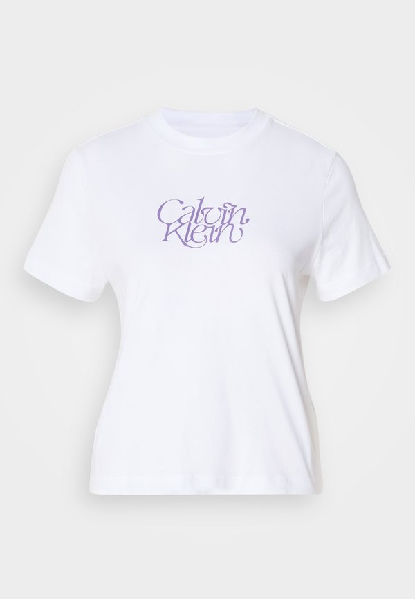 Calvin Klein Jeans SCRIPT - Print T-shirt - brilliant white