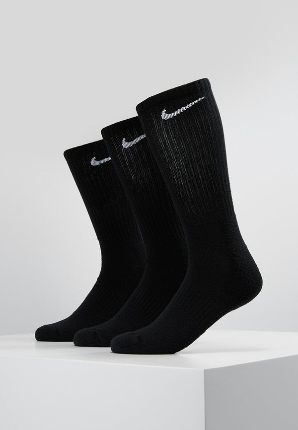 Nike Performance EVERYDAY CUSH CREW 3 PACK - Sports socks - black/white
