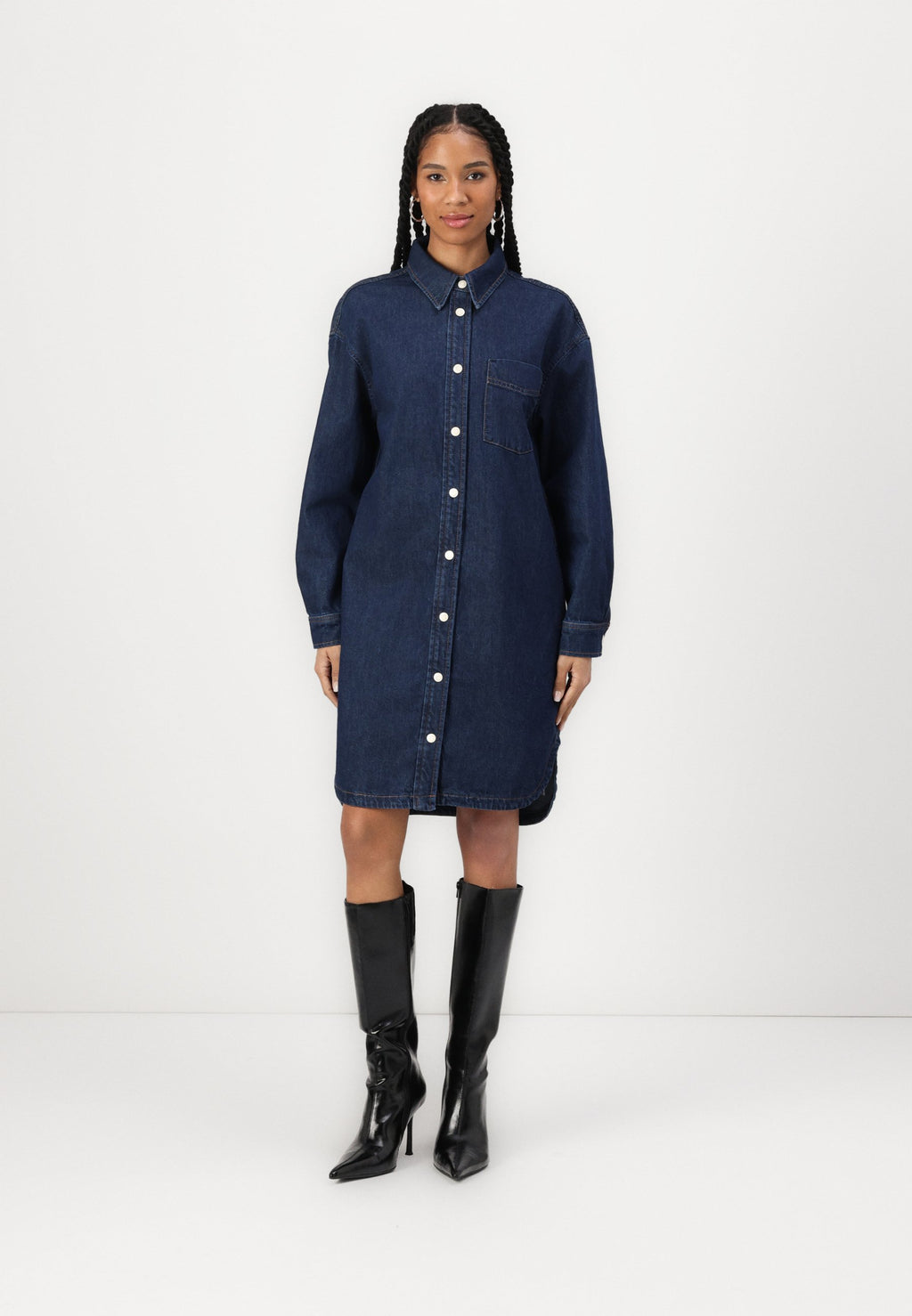 Marc O'Polo DENIM OVERSIZED FIT LONG SLEEVE DRESS