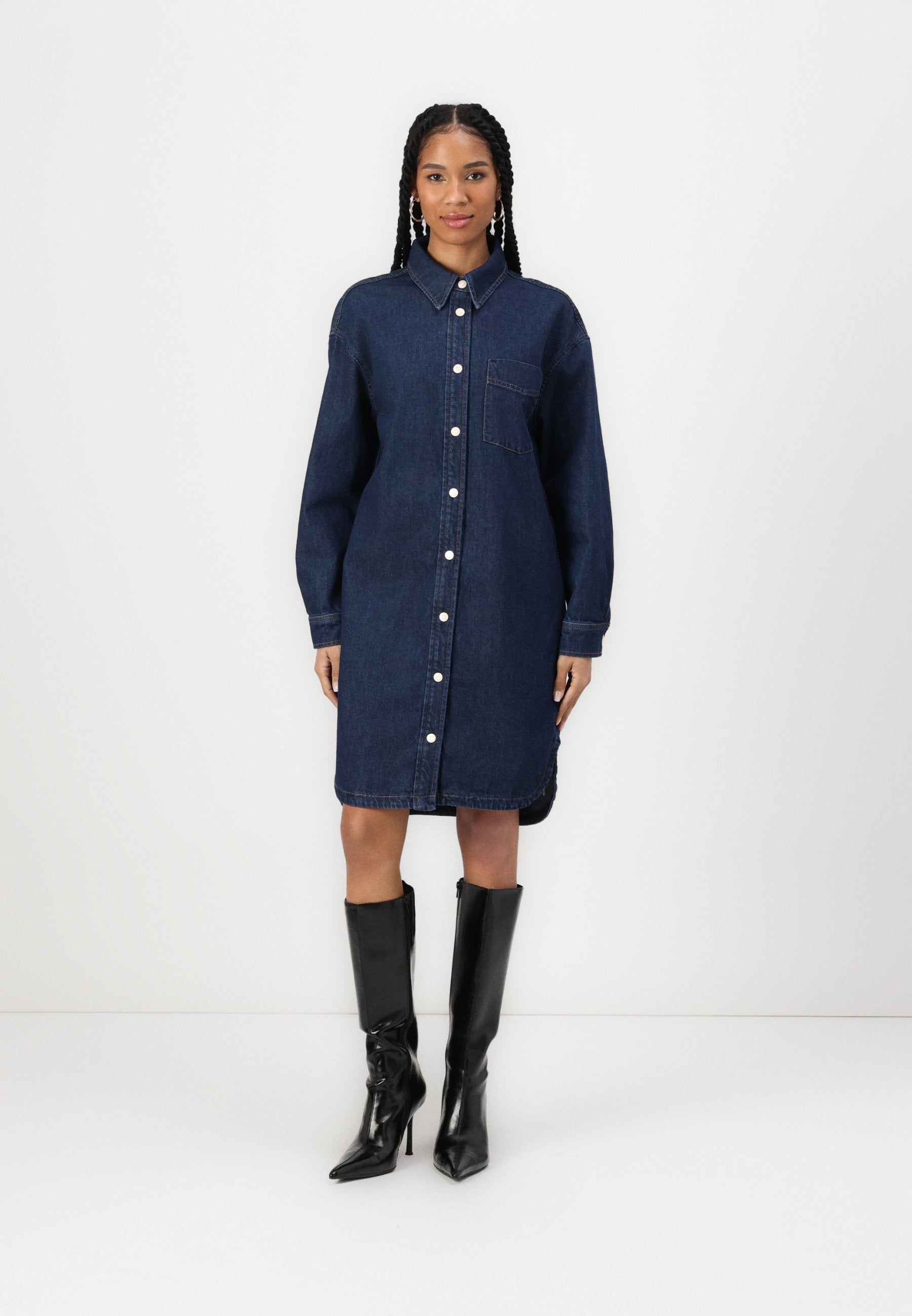 Marc O'Polo DENIM OVERSIZED FIT LONG SLEEVE DRESS