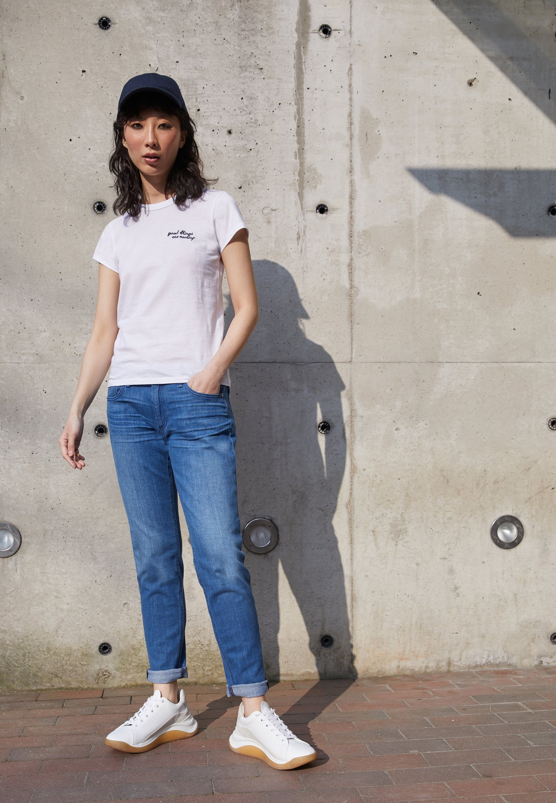 rag & bone DRE LOW-RISE SLIM BOYFRIEND WHITE LABEL